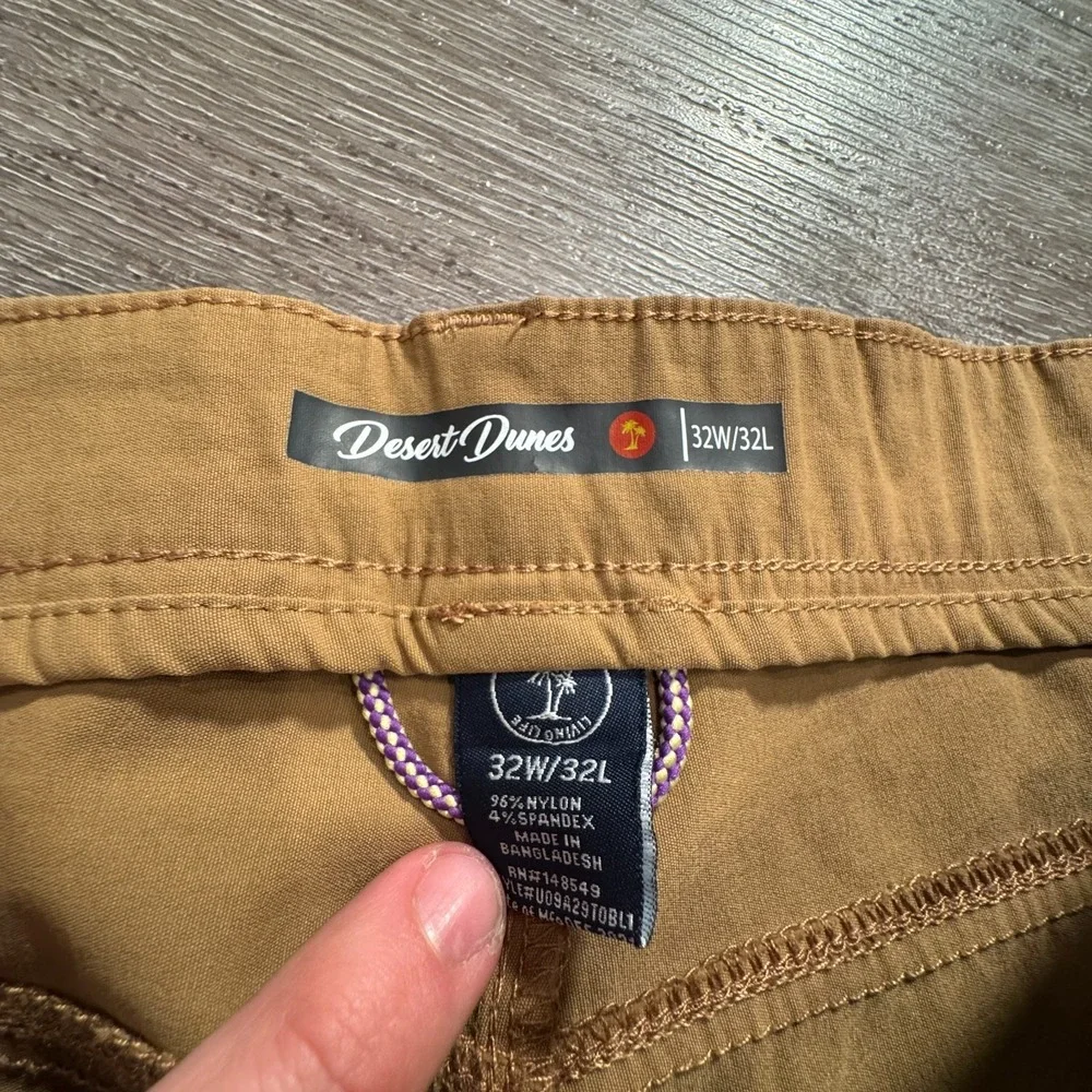 Desert Dunes Pants Mens 32 Beige Stretch Performance Straight Fits 32x31 Outdoor